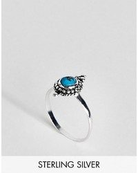 Asos Sterling Silver Turquoise Stone Ring
