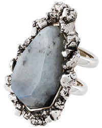 Alexander McQueen Stone Double Tiered Ring