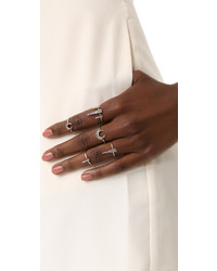 Luv Aj The Crescent Spike Ring Set