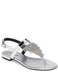 Calvin Klein Evonie Metal Fringed V Strap Sandal