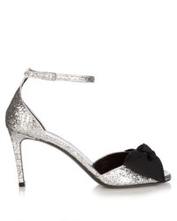 Saint Laurent Jane Bow Detail Glitter Sandals