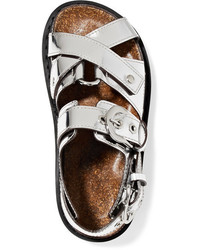 Maison Margiela Mirrored Leather Sandals Silver