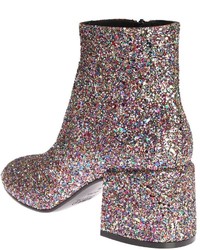 MM6 MAISON MARGIELA Glittered Leather Ankle Boots