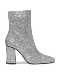 DORATEYMU Sybil Leek Glittered Canvas Ankle Boots