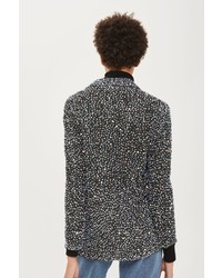 Topshop Sequin Double Breasted Blazer