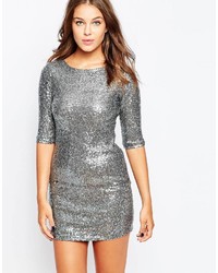 Club L Body Conscious Dress In All Over Sequins