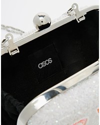 Asos Collection Hi Bye Sequin Box Clutch