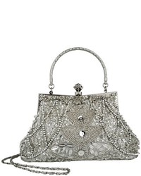 MG Collection Louise Beaded And Sequined Evening Bag