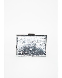 Missguided Orlaith Sequin Square Chain Clutch Silver