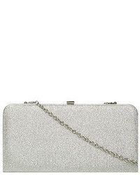 Silver Glitter Box Clutch Bag
