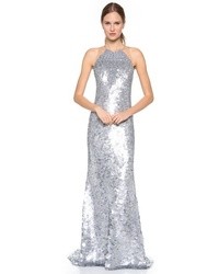 Kaufman Franco Fish Scales Sleeveless Gown
