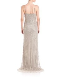 Alberto Makali Sequined Cowlneck Gown