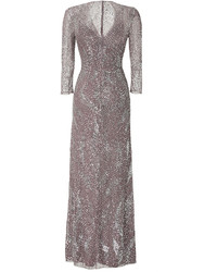 Jenny Packham Sequined Evening Gown