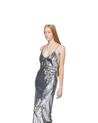 Stella McCartney Silver Sequins Midi Dress