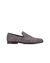Silver Sequin Loafers