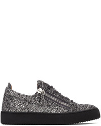 Giuseppe Zanotti Grey Glitter May London Frankie Sneakers