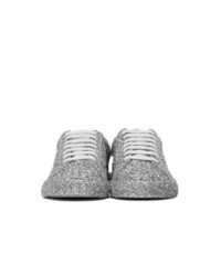 Saint Laurent Silver Glitter Andy Sneakers