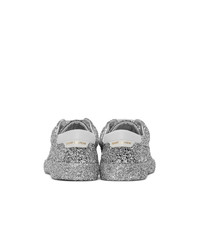 Saint Laurent Silver Glitter Andy Sneakers