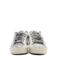 Golden Goose Silver Glitter Hi Star Sneakers