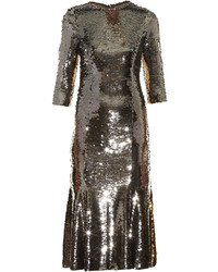 Dolce & Gabbana Bi Colour Sequinned Midi Dress