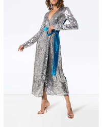 ATTICO Sequin Velvet Midi Dress