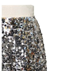 Dolce & Gabbana High Waist Sequined Techno Gauze Skirt
