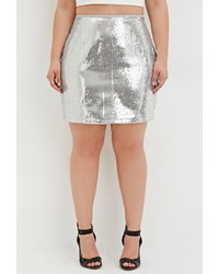 Forever 21 Plus Size Sequined Mini Skirt