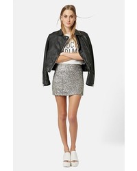 Topshop Sequin Miniskirt