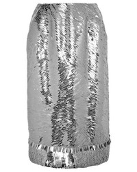 Altuzarra Metallic Sequined Silk Crepe Skirt