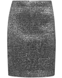 Carven Metallic Silk Voile Mini Skirt