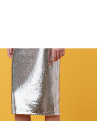 Diane von Furstenberg Midi Pencil Skirt Sequin