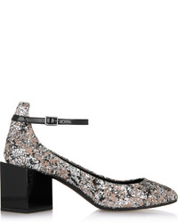 Pierre Hardy Ace Glittered Leather Pumps
