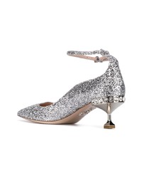 Miu Miu Glitter Kitten Heel Pumps