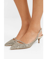 Tabitha Simmons Layton Glittered Leather Pumps