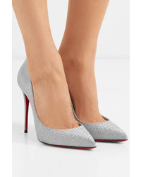 Christian Louboutin Pigalle Follies 100 Glittered Leather Pumps