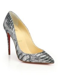 Christian Louboutin Pigalle Glittered Animal Print Pumps