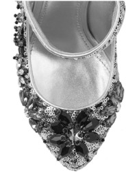 Dolce & Gabbana Sequined Velvet Mary Jane Pumps