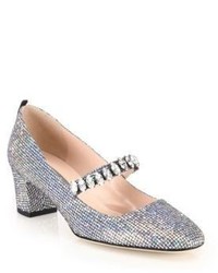Sarah Jessica Parker Sjp By Dazzle Crystal Sequin Mary Jane Pumps