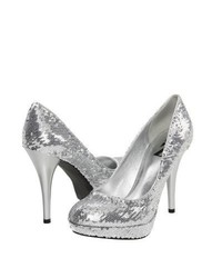 Type Z Tasia High Heels Silver Sequin