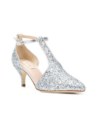 Polly Plume Wannabe Glitter Pumps