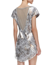 Free People Shattered Glass Short Sleeve Sequined Dress