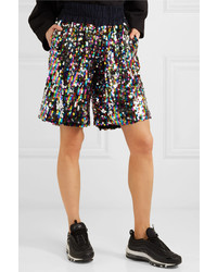 Mira Mikati Sequined Tulle Shorts