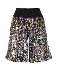 Mira Mikati Sequined Tulle Shorts