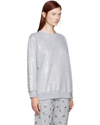 Ashish Ssense Silver Sequin Sweatshirt