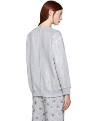 Ashish Ssense Silver Sequin Sweatshirt