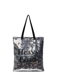 Ashish Silver Heavy Load Sequin Tote Bag