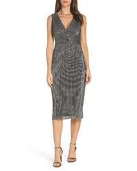 Adrianna Papell Chain Mail Knit Cocktail Sheath
