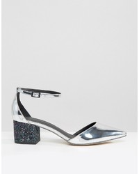 Asos Show Up Pointed Glitter Heels
