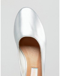 Daisy Street Silver Mid Heeled Shoes