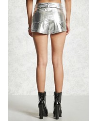 Forever 21 Metallic Faux Leather Shorts